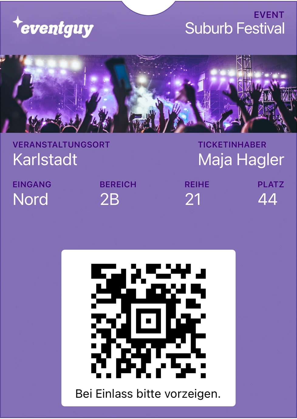 Event Ticket example image