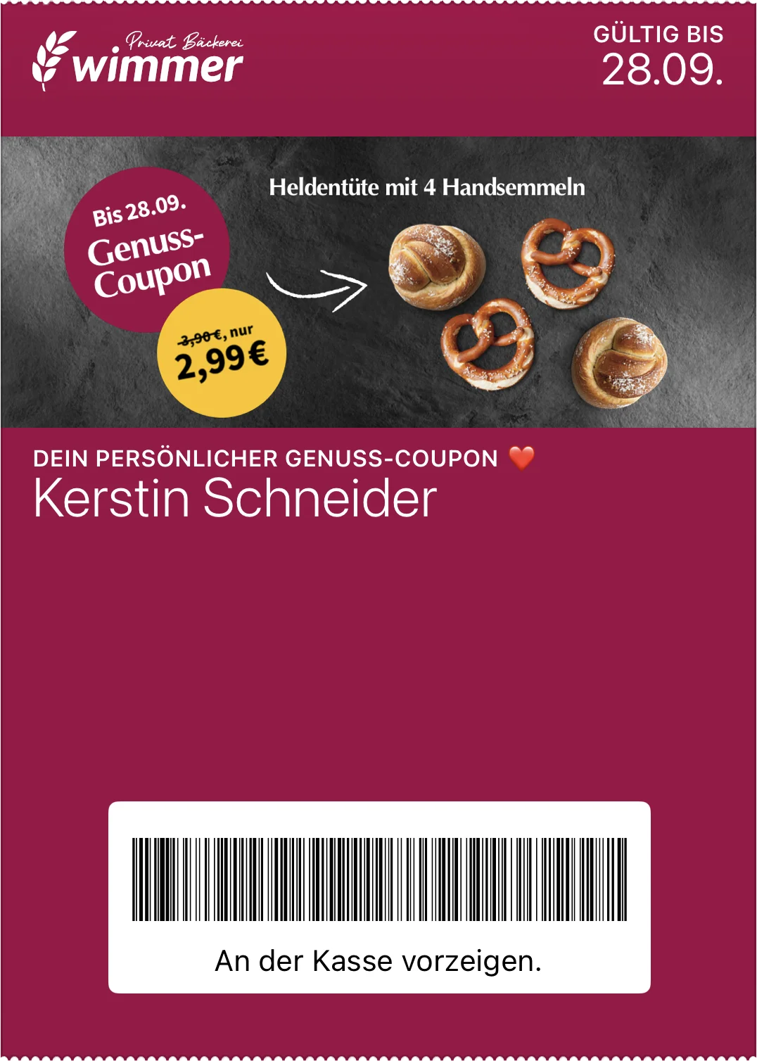 Coupons for Privat Bäckerei Wimmer