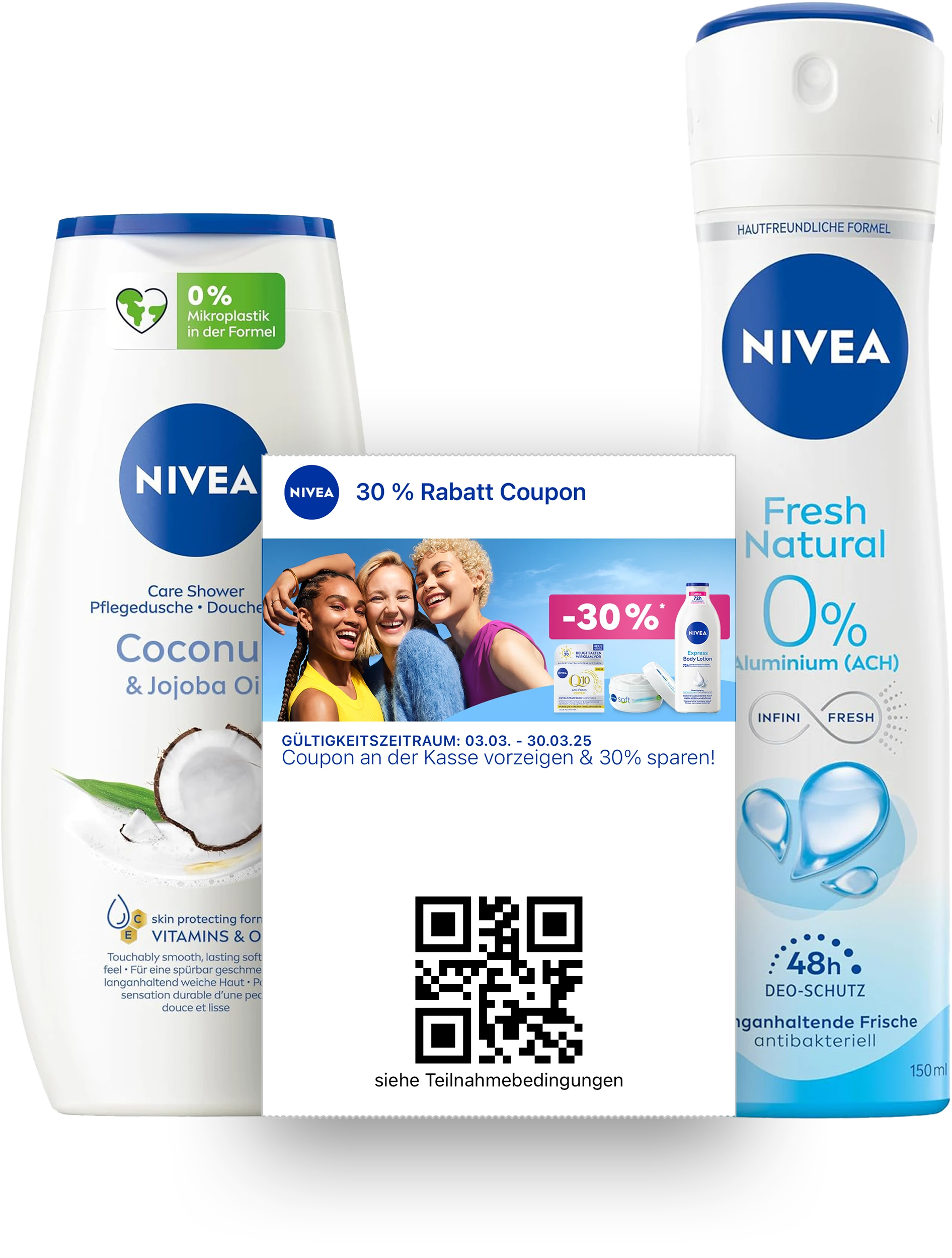 NIVEA digitale Rabatt-Coupons für Produkte in der Wallet