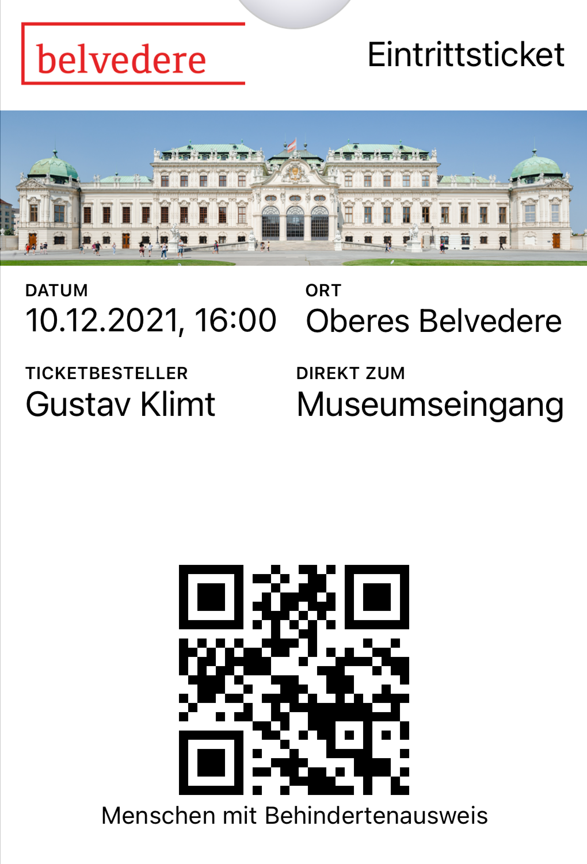 Tickets for Belvedere