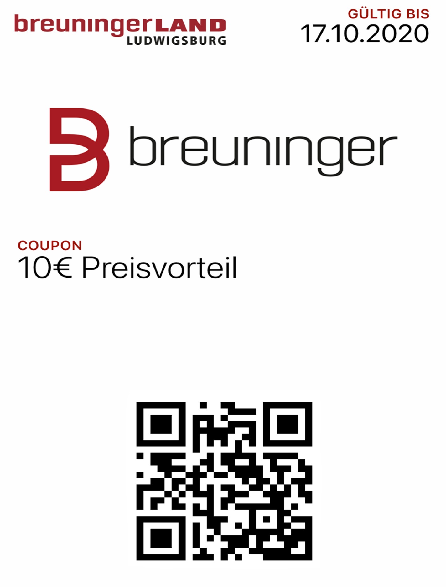 Coupons for Breuningerland