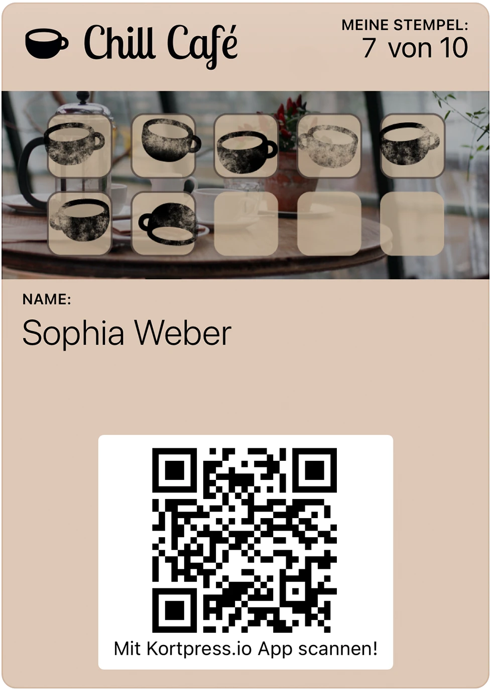 Stamp card example image