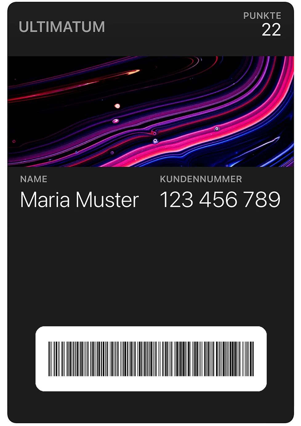 Customer card example image